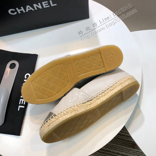 Chanel女鞋 香奈兒頂級版本漁夫鞋 灰皮標  naq1108